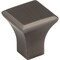 Jeffrey Alexander 7/8" Overall Length Brushed Pewter Square Marlo Cabinet Knob 972S-BNBDL - alternate 1